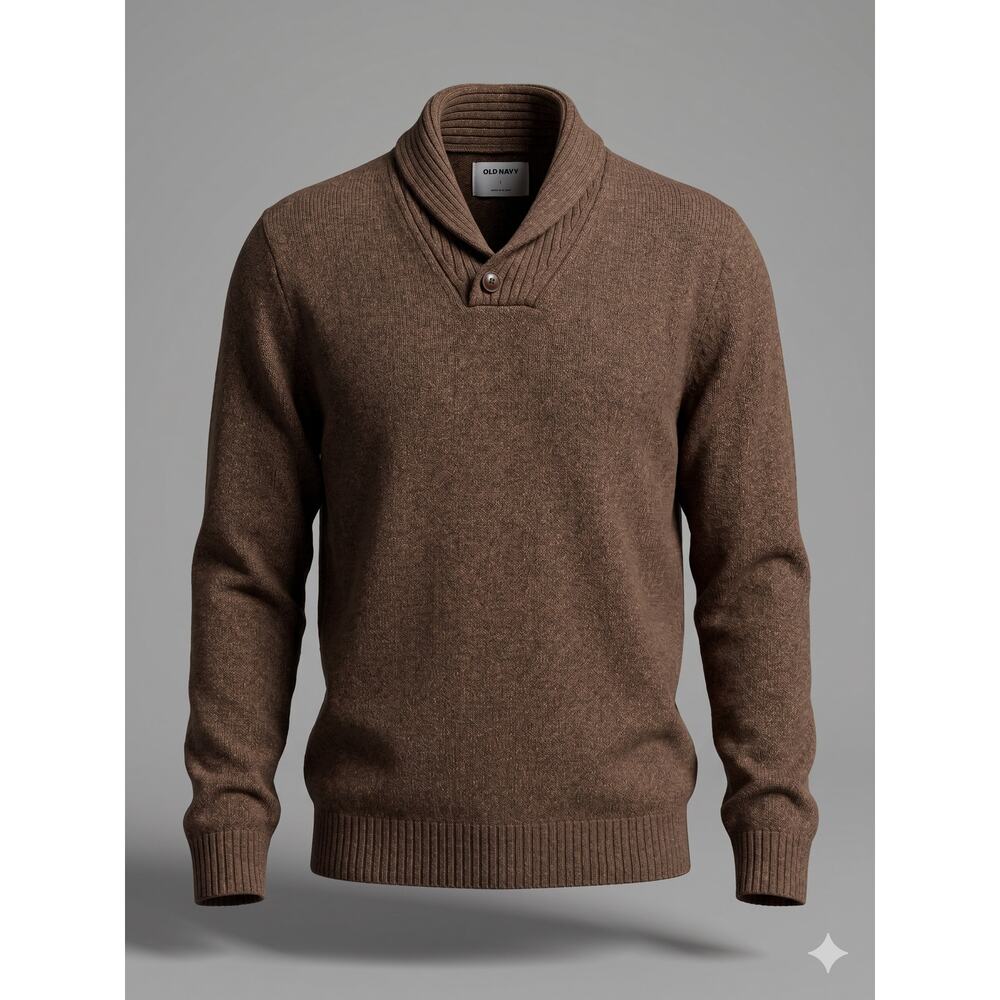 Old Navy Mens L Academia Old Money Eclectic Grandpa Shawl Collar Knit Sweater